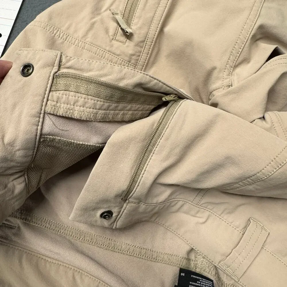 The‎ North Face Cargo Shorts Nylon Blend Hiking Gorpcore Tan Mens 36 (36x10)